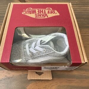 Vans Kids Sparkly Silver Sneakers